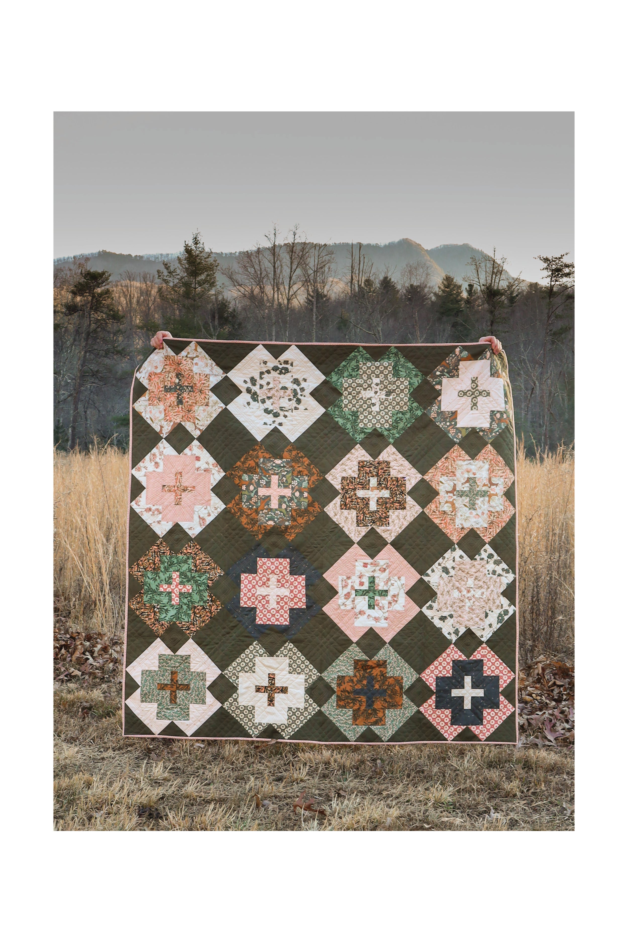 Nightingale • Botanist •  Square Throw Size Quilt Kit
