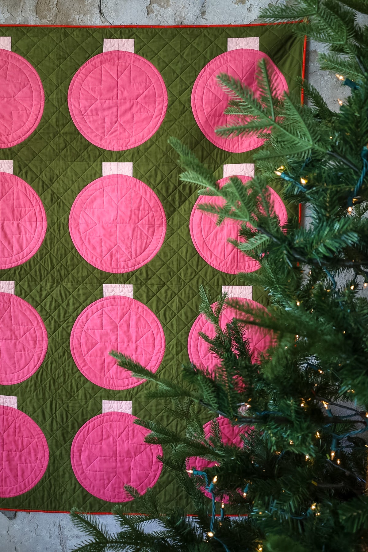 Retro Ornaments 2.0 • Cactus Flower • Small Throw Size Quilt Kit