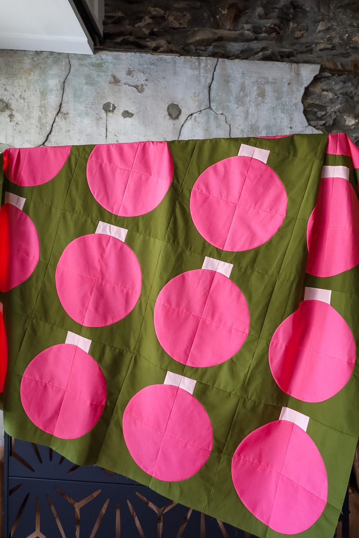 Retro Ornaments 2.0 • Cactus Flower • Small Throw Size Quilt Kit