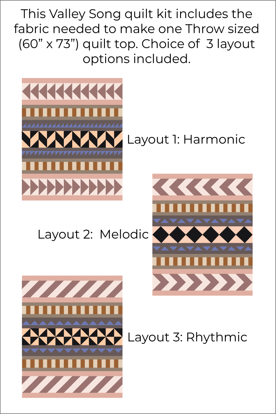 Valley Song • Summer Night • Throw Size Quilt Kit