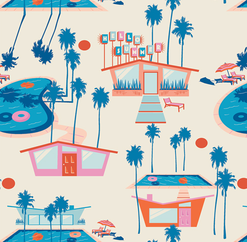 4.5 yards backing - Hello Summer Fresh