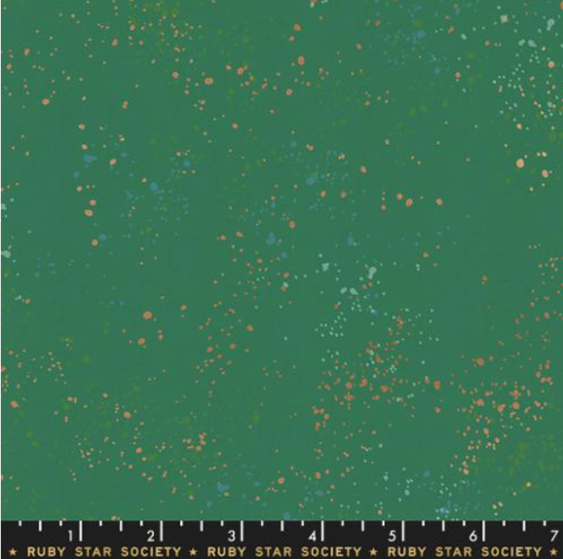 Precut: 1 yd Speckled Metallic Emerald Green
