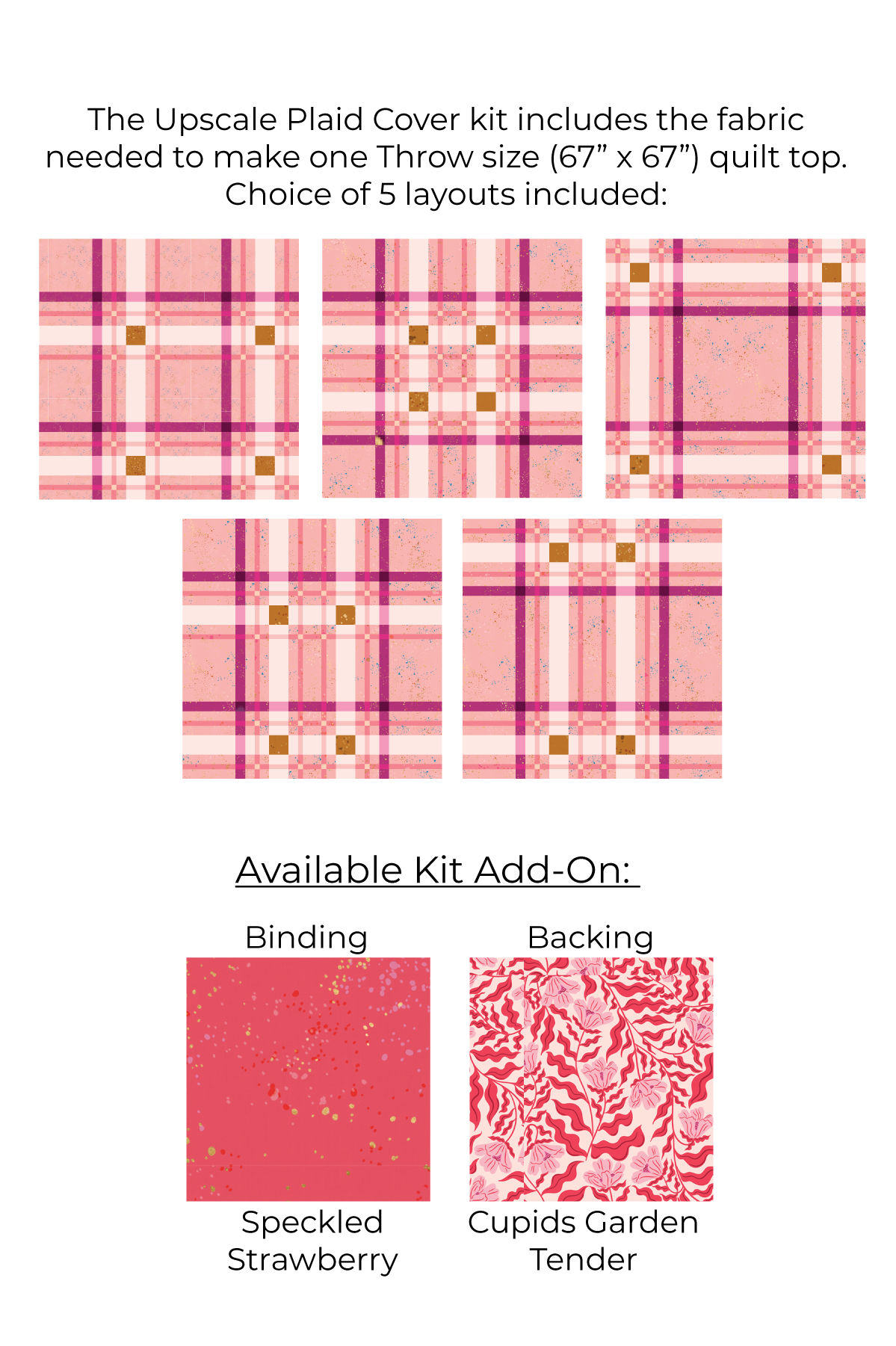 Upscale Plaid - Speckled - Quilt Kit - THROW Size