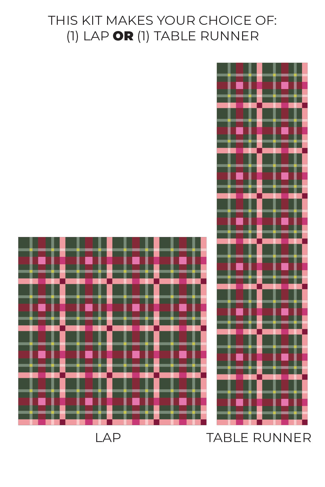 PREORDER • Petite Plaid • Spiceberry • LAP OR TABLERUNNER Quilt Kit; Expected to ship EARLY NOVEMBER