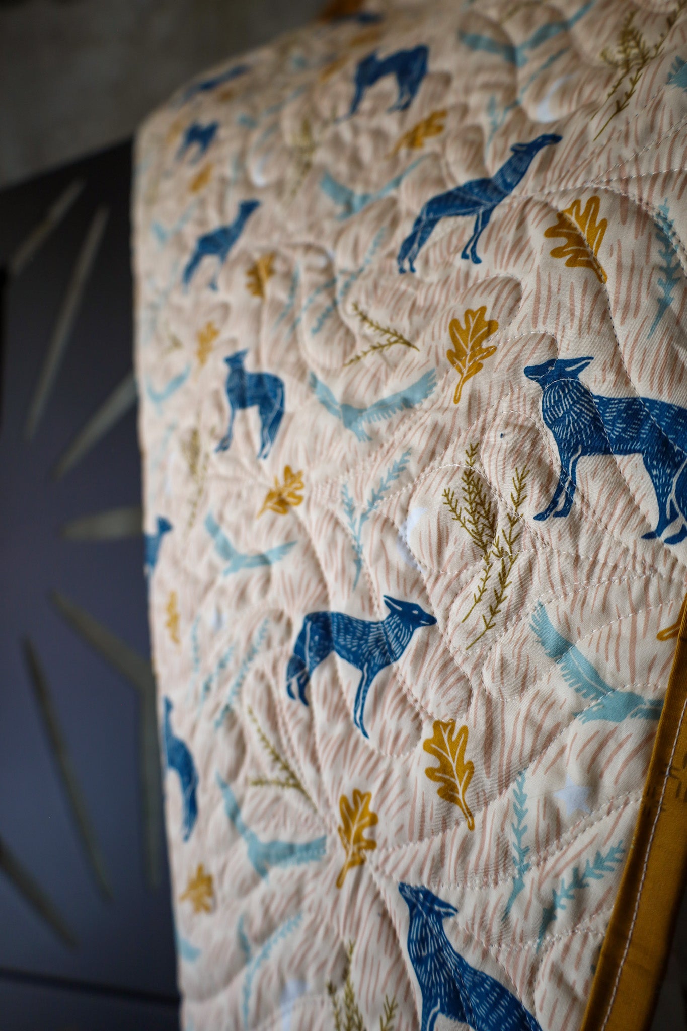 Coyote Hill Valley Song Handmade Quilt: Throw Size