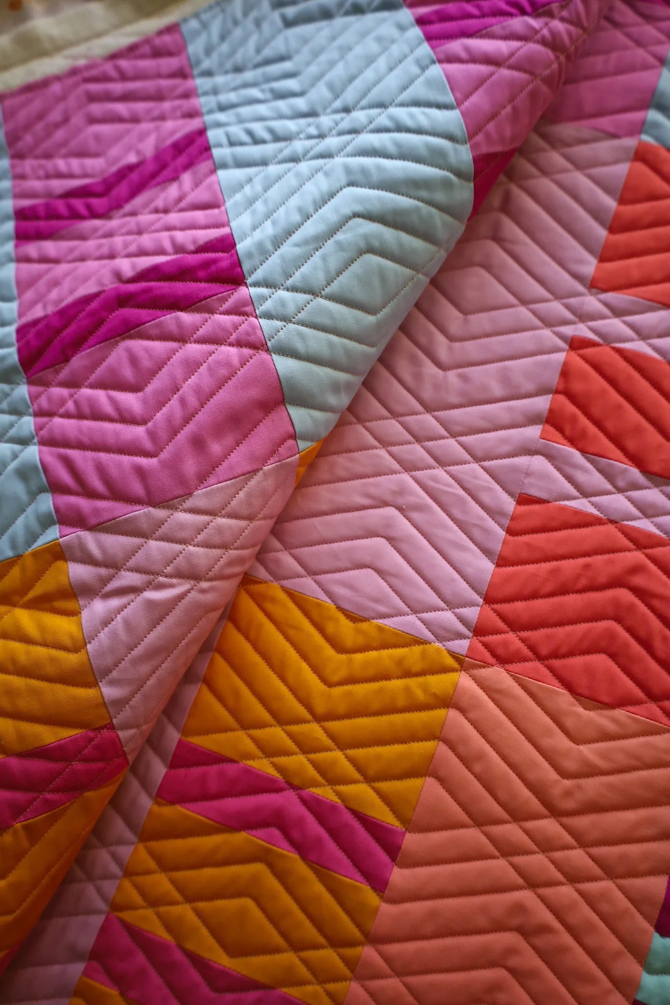 Beach Day Ruby Sue: Handmade Quilt