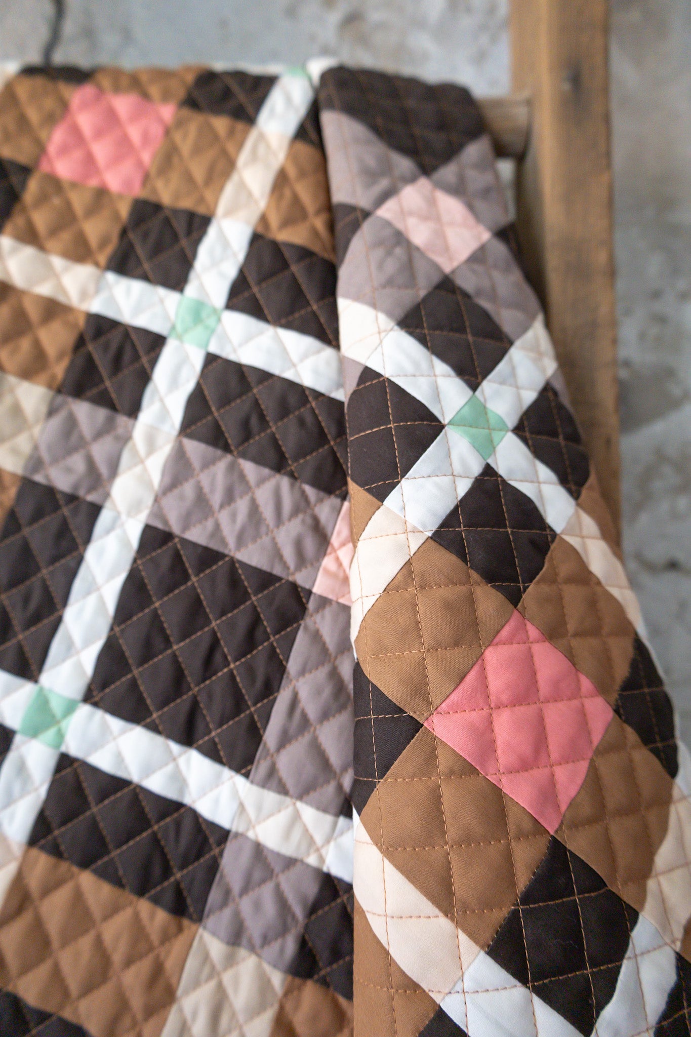 PREORDER • Petite Plaid • Nutmeg • LAP OR TABLERUNNER Quilt Kit; Expected to ship Mid December