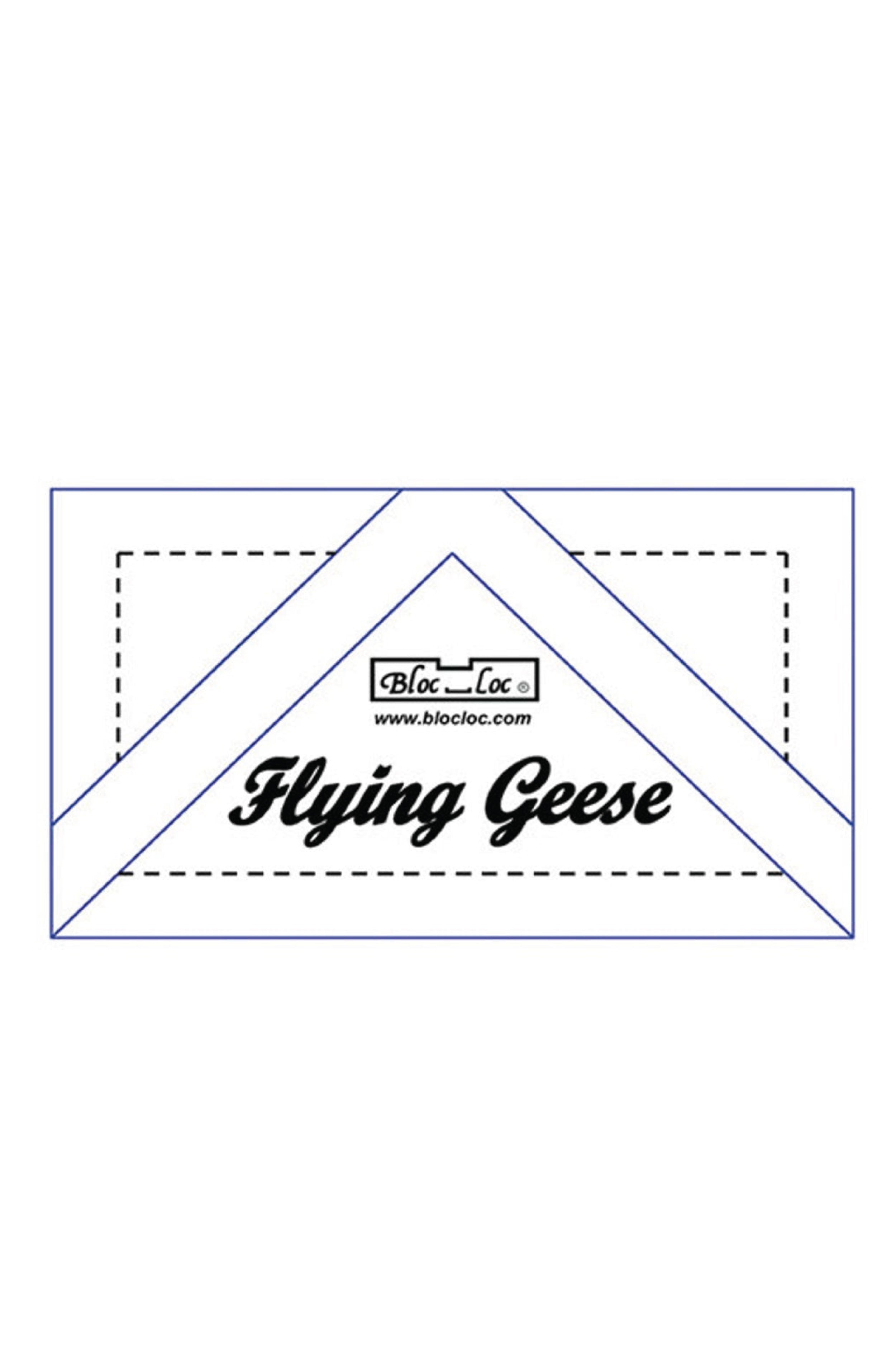 2.5" x 5" finished: Flying Geese Bloc-Loc Ruler