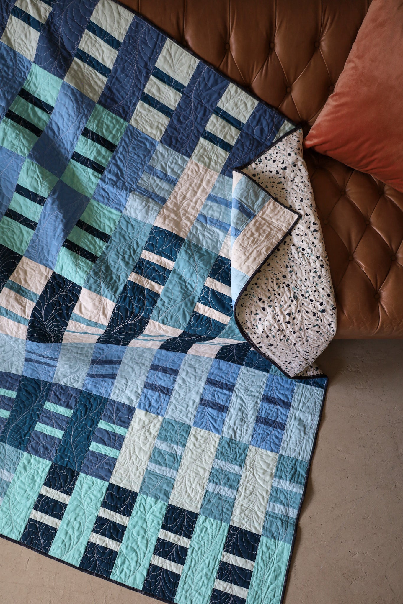 Ruby Sue • Sea Glass • Throw Size Quilt Kit