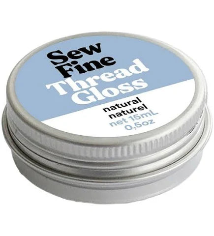 Sew Fine Thread Gloss Natural in metal round tin