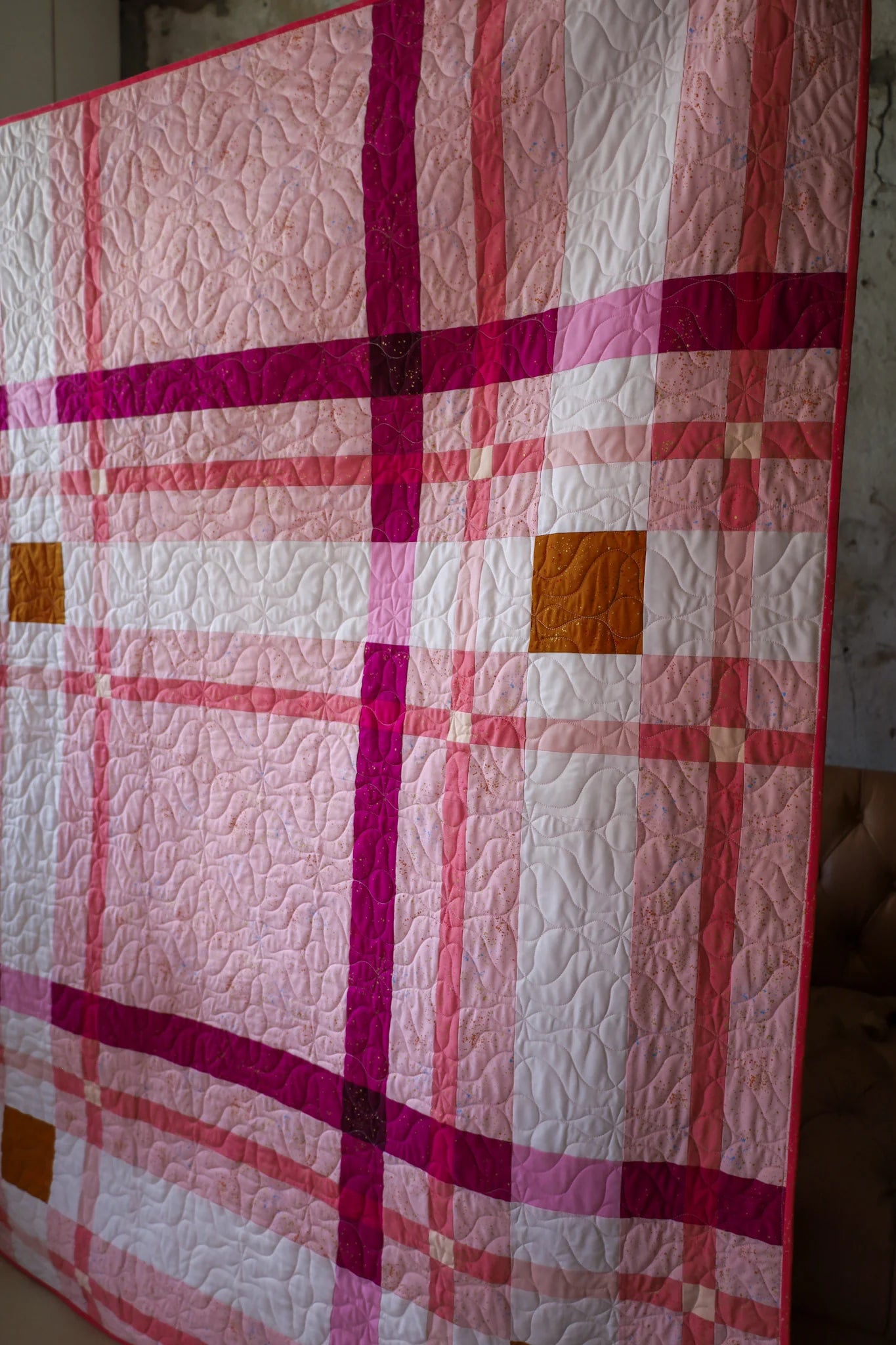 Speckled Upscale Plaid: Handmade Quilt