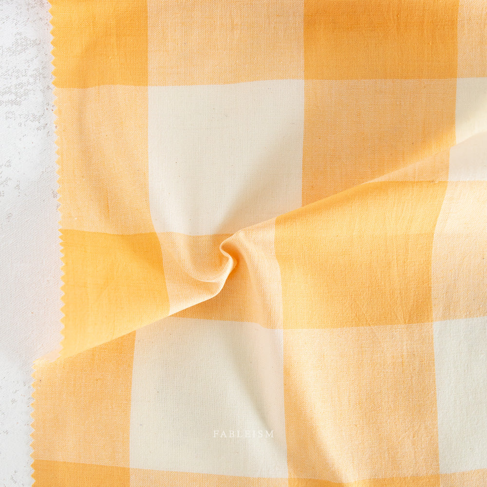 Precut: 1 yd Plaid in Goldenrod Woven