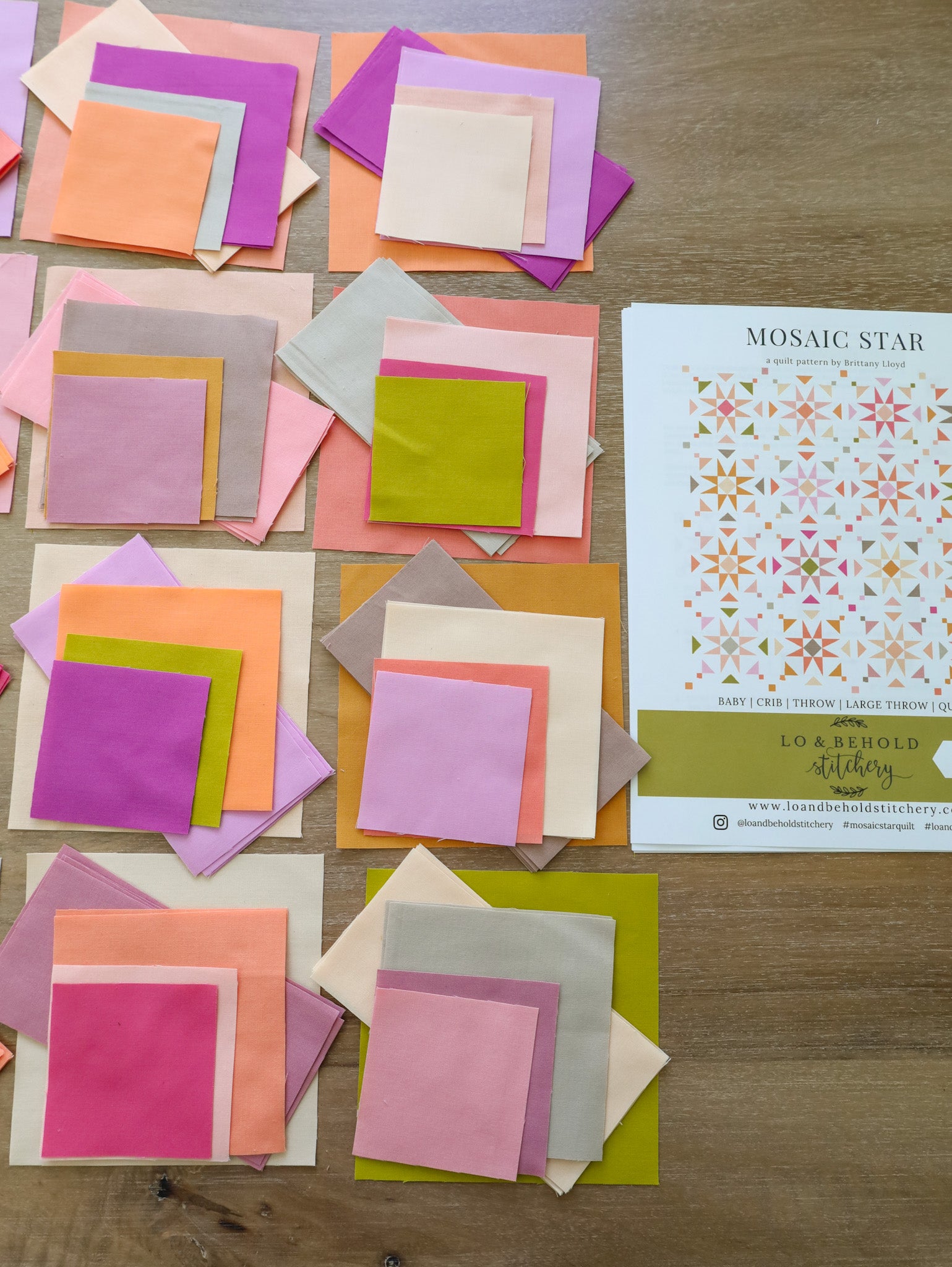 Mosaic Star • Cover • Large Throw Size Quilt Kit