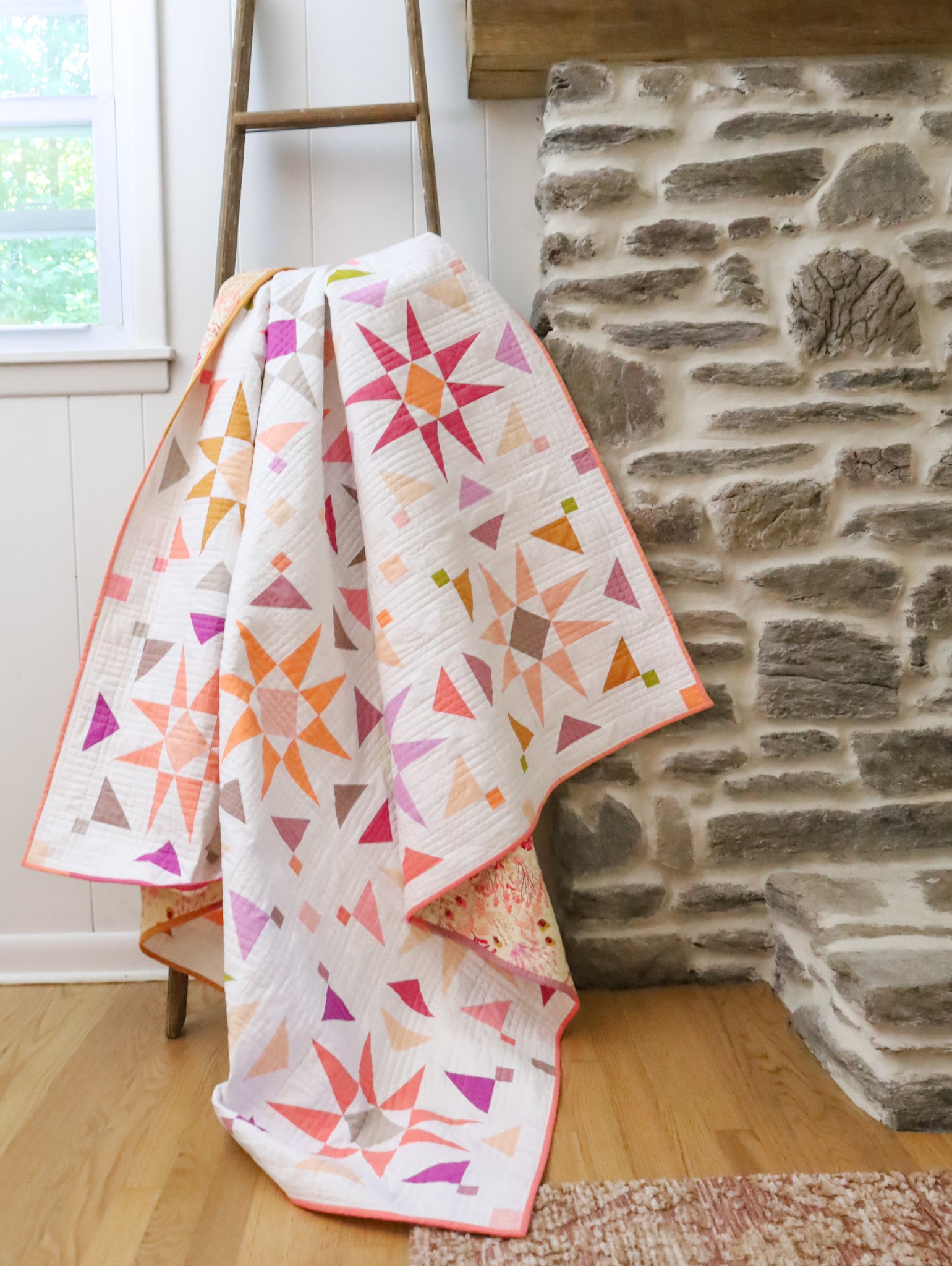 Mosaic Star • Cover • Large Throw Size Quilt Kit