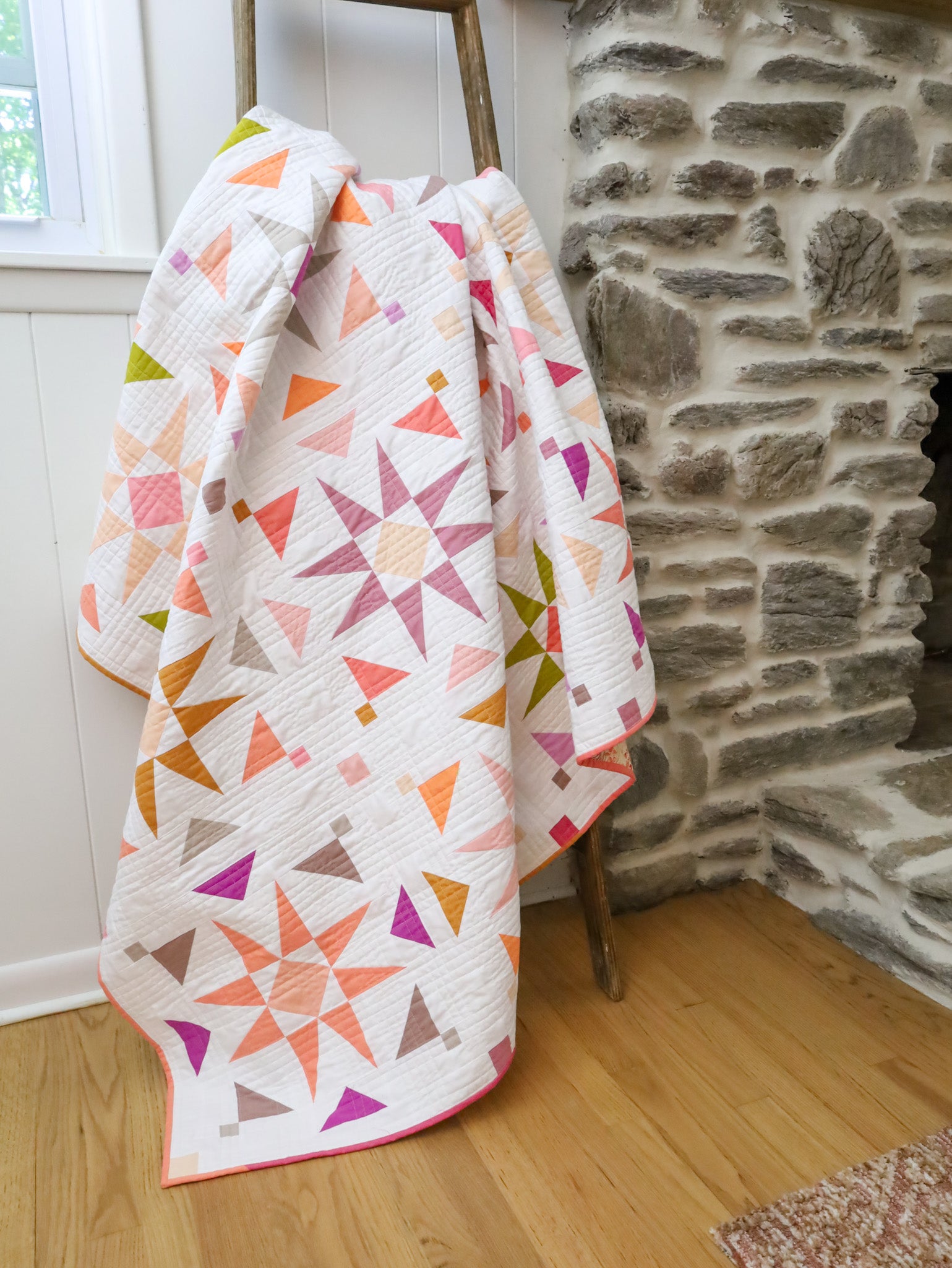Mosaic Star • Cover • Large Throw Size Quilt Kit