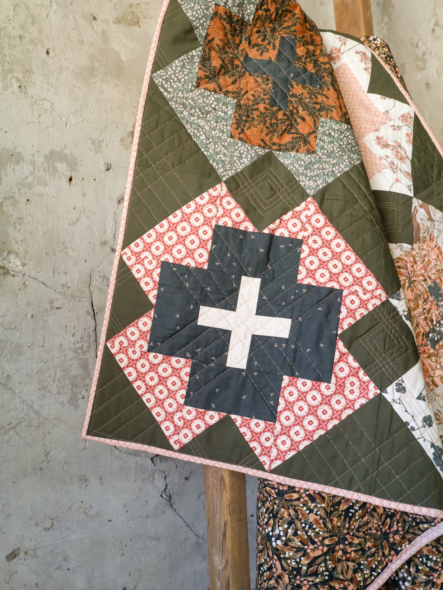Nightingale • Botanist •  Square Throw Size Quilt Kit