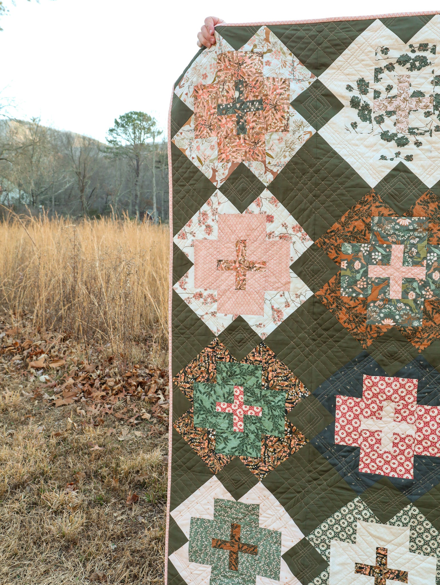 Nightingale • Botanist •  Square Throw Size Quilt Kit