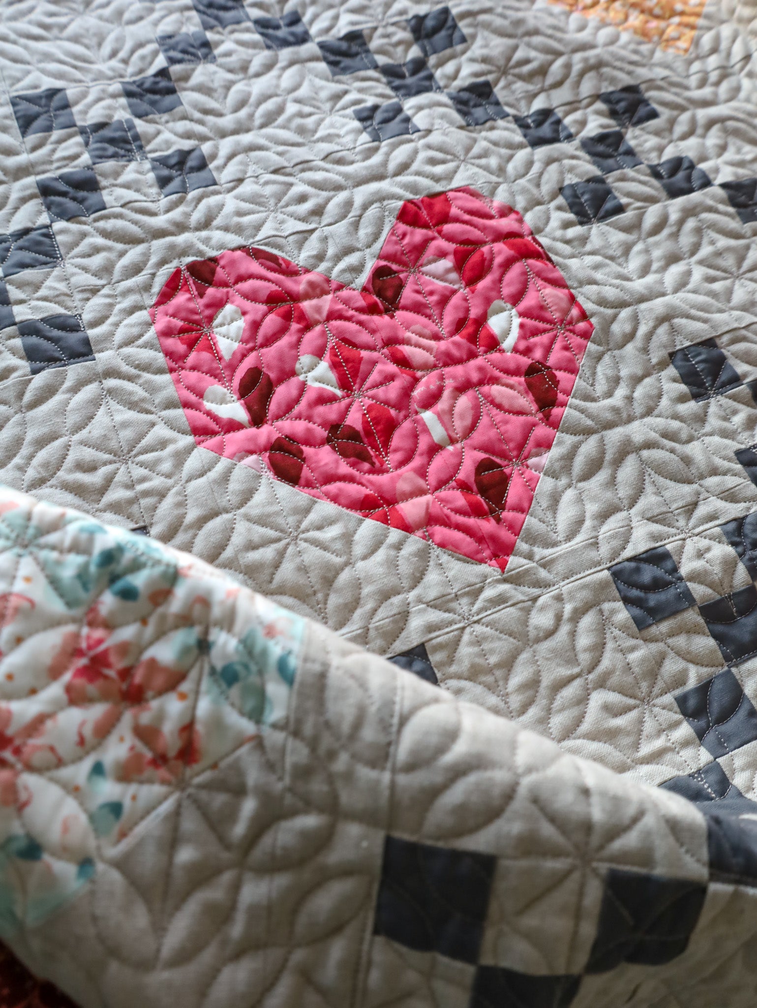 "Softer Side" Heirloom Hearts Quilt