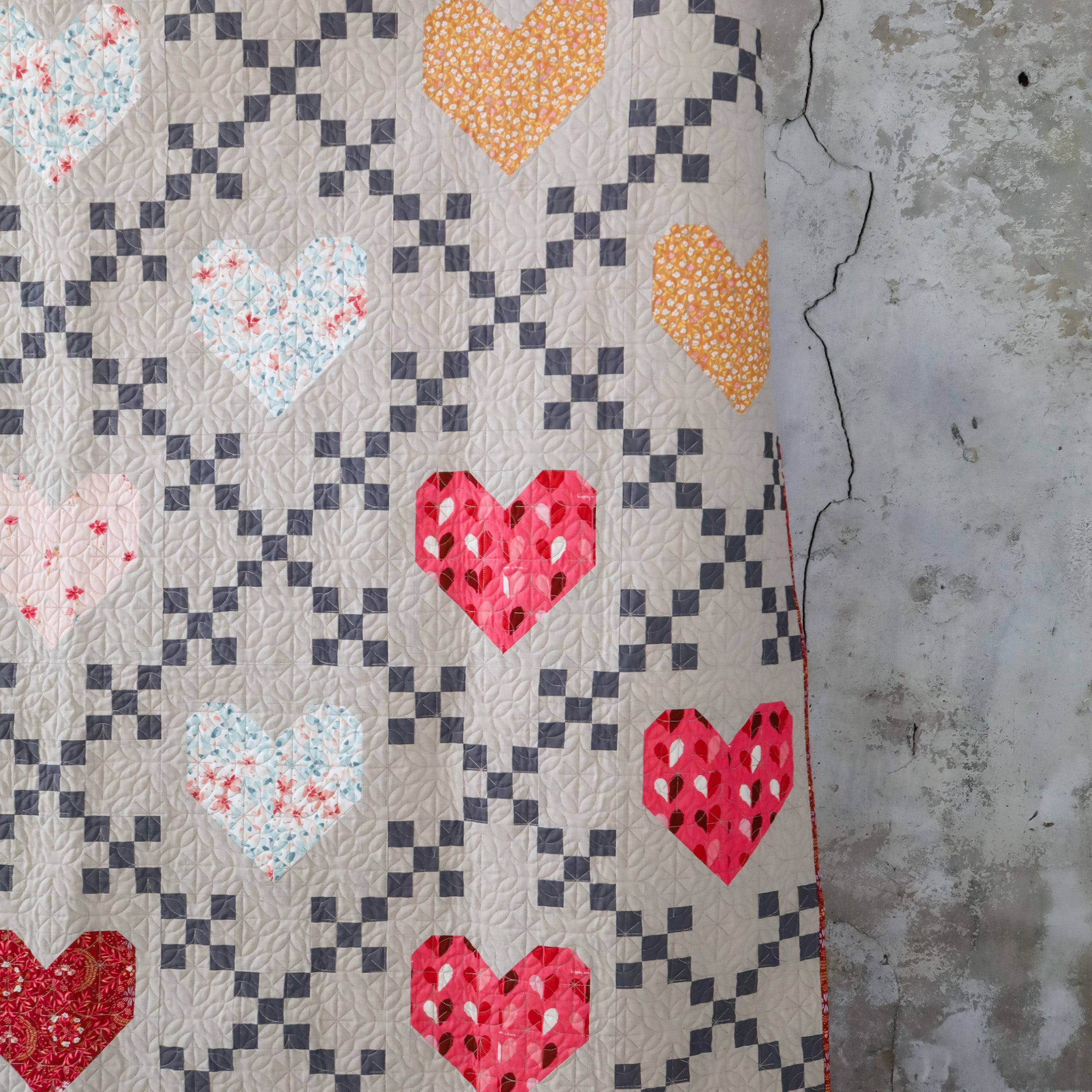 "Softer Side" Heirloom Hearts Quilt